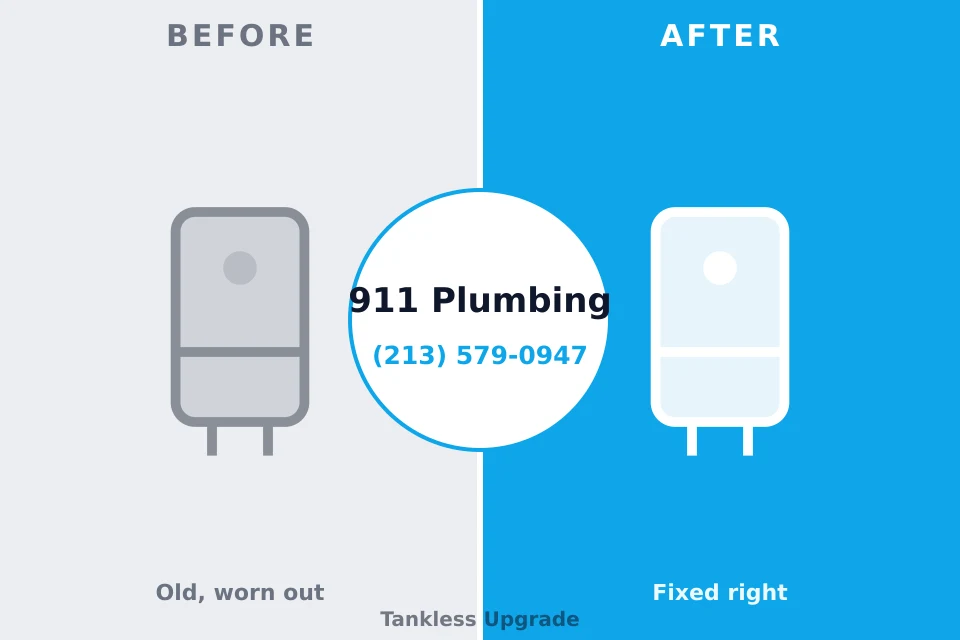 Before and after: plumbing company Middletown, DE
